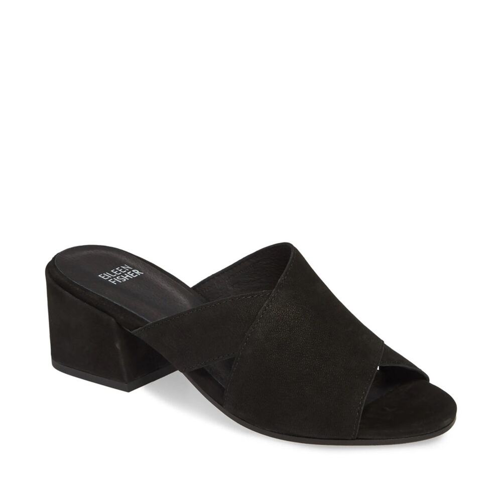 Eileen Fisher Haven Tumbled Nubuck Slide Size 6.5 - Picture 5 of 14